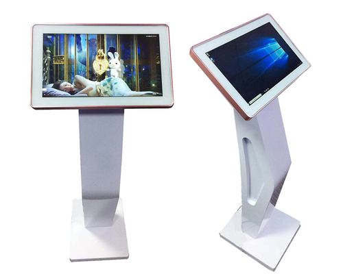 Showroom Exhibition Standing Kiosk 18.5 Inch Stand Up Kiosk 128G